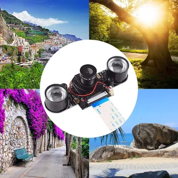 

Manual Board Night Vision Sensor 1080P Electronic 5MP Video Adjustable IR-Cut Webcam Camera Module HD For Raspberry Pi 3 2 B+