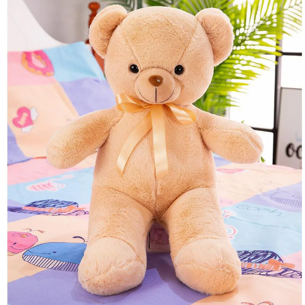 70/80 см Kawaii мягкие совместные мишки Мягкие плюшевые с бантом, милая игрушка, подарок на день Святого Валентина медведь игрушки плюшевые свадебные подарки DWW001