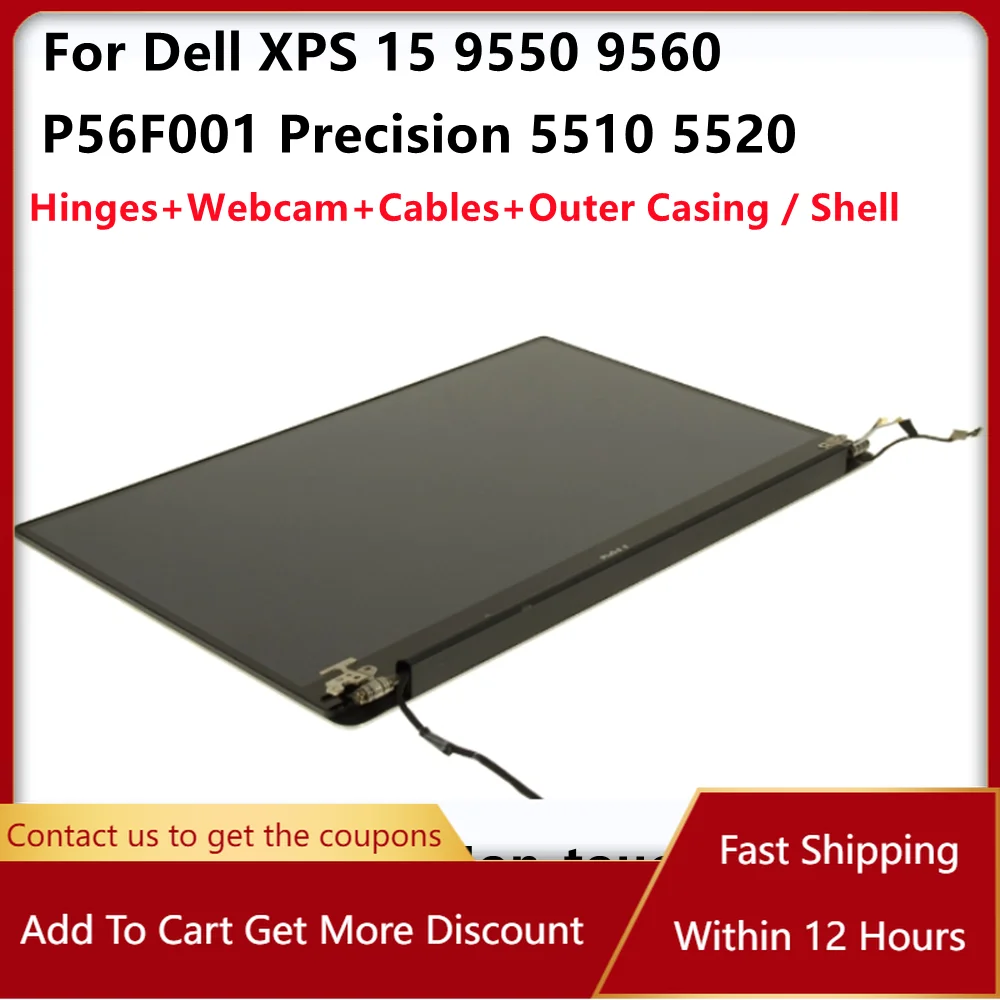 ЖК-дисплей для Dell XPS 15 9550 9560 Precision 5510 5520 P56F 6 дюйма сенсорный экран UHD 4K дисплей в