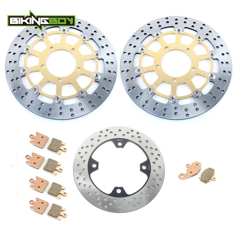 BIKINGBOY для KAWASAKI ZX6RR 2005-2006 ZX6R Ninja ZX636 2005-2006 ZX10R 2004-2007 Передние Задние тормозные диски роторы колодки