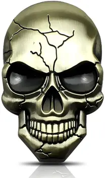 

3D Metal Devil Skull Car Emblem Sticker Chrome Auto Badge Sticker Bumper Decal for Car SUV Truck Motorcycle