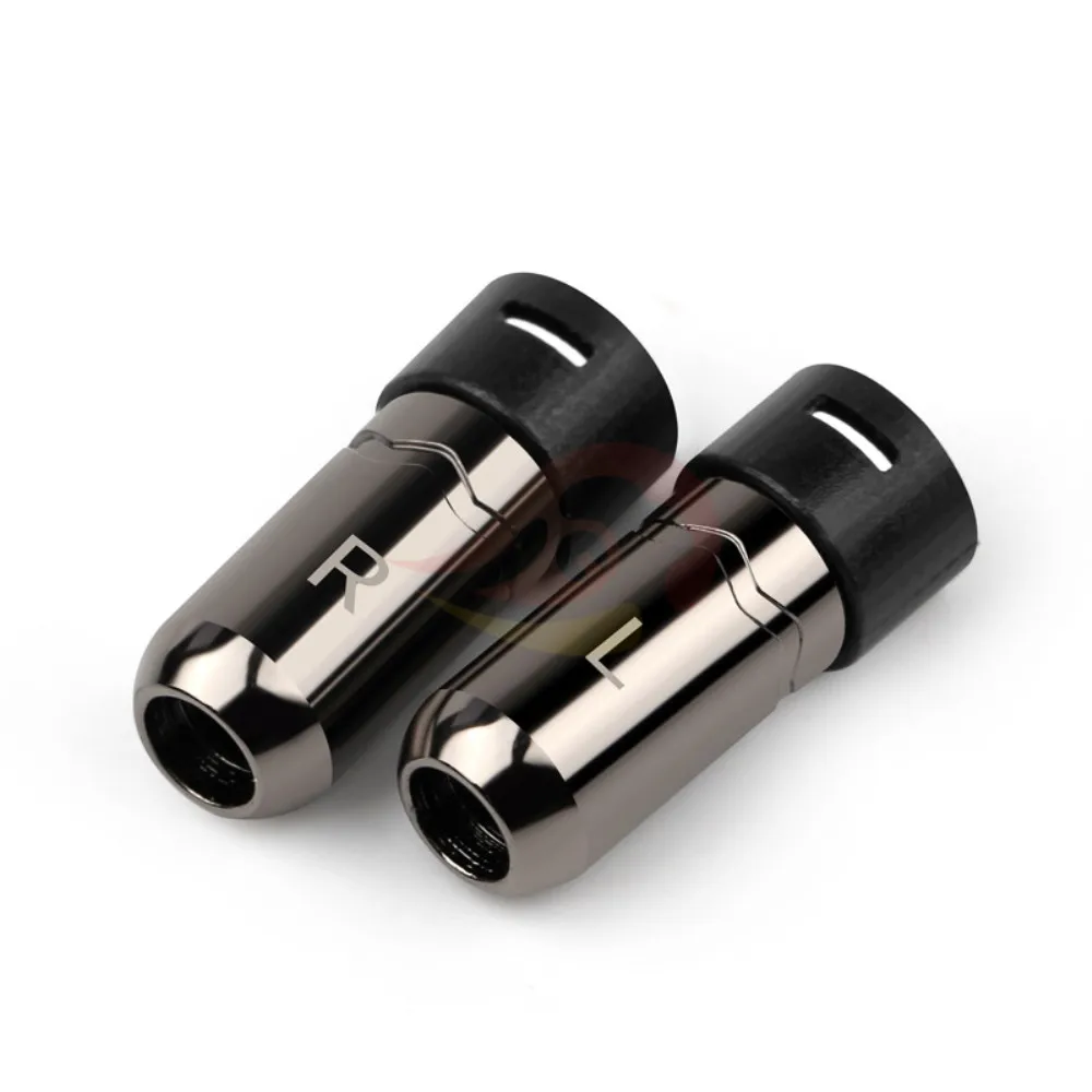 Black Silver 0 78mm Earphone Pins Plug For Senhai IE8 IE80 IE8I Hifi Headphone Jack Gold Plated Soldering Audio Adapter DIY