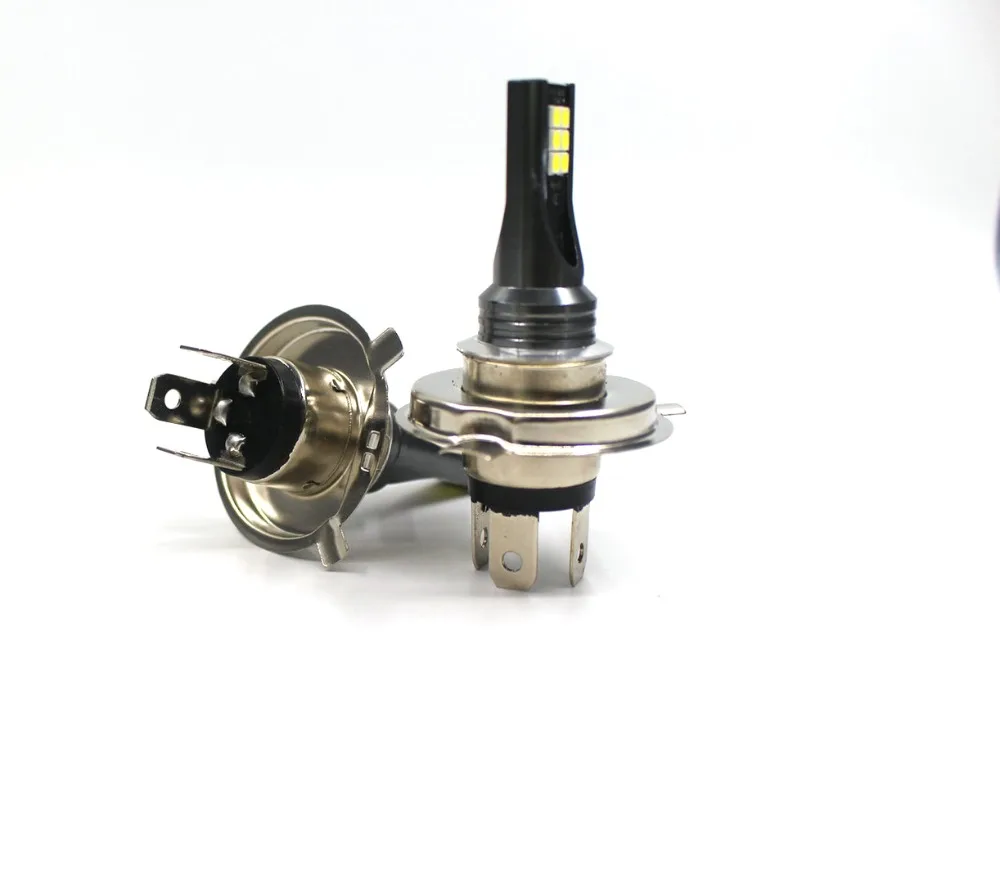 2 шт. H4 3030 12SMD Автомобильный светодиодный белые фары противотуманные фары