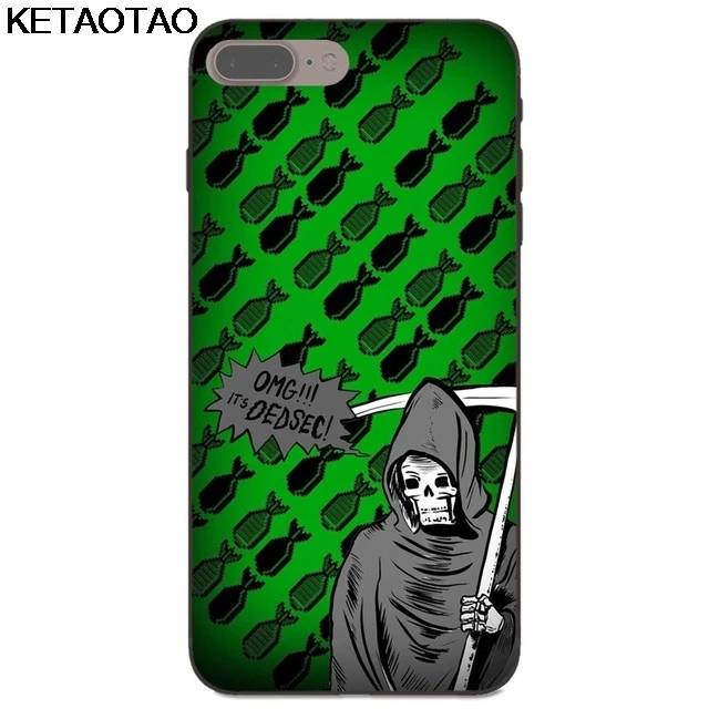 KETAOTAO Watch Dogs 2 Dedsec чехол для телефона s для iPhone 4S 5S 6S 7 8 Plus X XS XR 11 Pro для samsung чехол из мягкого ТПУ резины и силикона - Цвет: Зеленый