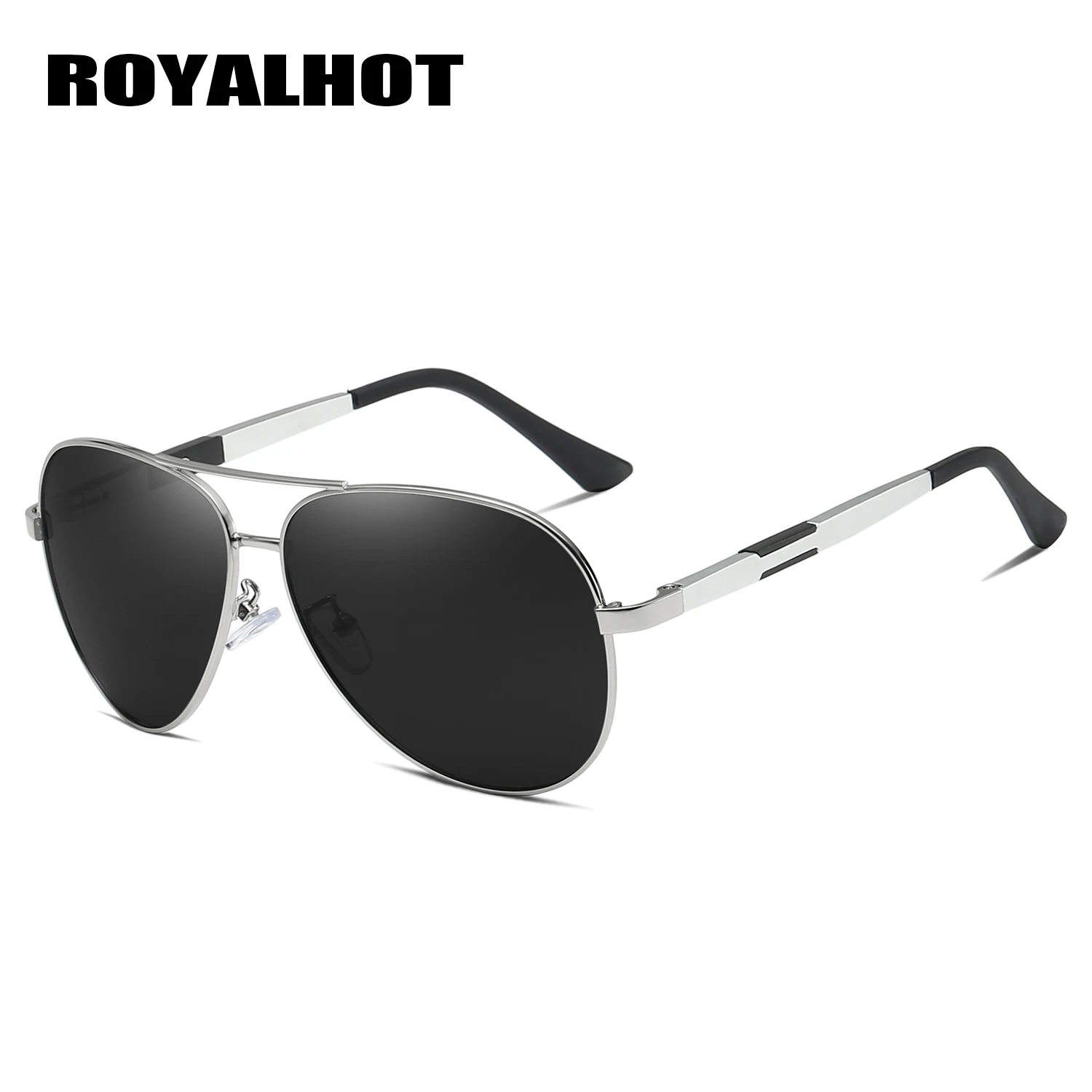 RoyalHot, поляризационные, алюминий, магний, овальная оправа, солнцезащитные очки для мужчин и женщин, для вождения, солнцезащитные очки, солнцезащитные очки, мужские очки, 900p64 - Цвет линз: Silver Grey