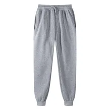 

Classic Mens Polyester Sweatpants Loose Long Pants Fitness Sports Workout Joggers Solid Color Drawstring Casual Track Trousers