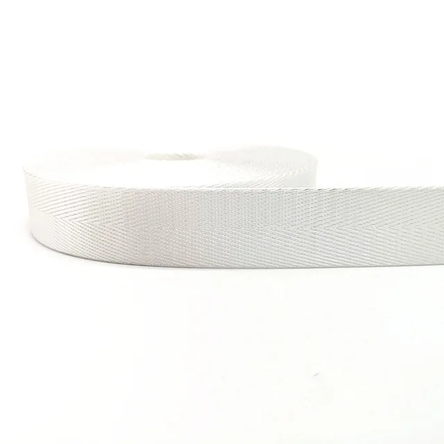 5Yards 20-50mm Quality Strap Nylon Webbing Herringbone Pattern Knapsack Strapping DIY Sewing Bag Belt Accessories Seat belts white 50mm