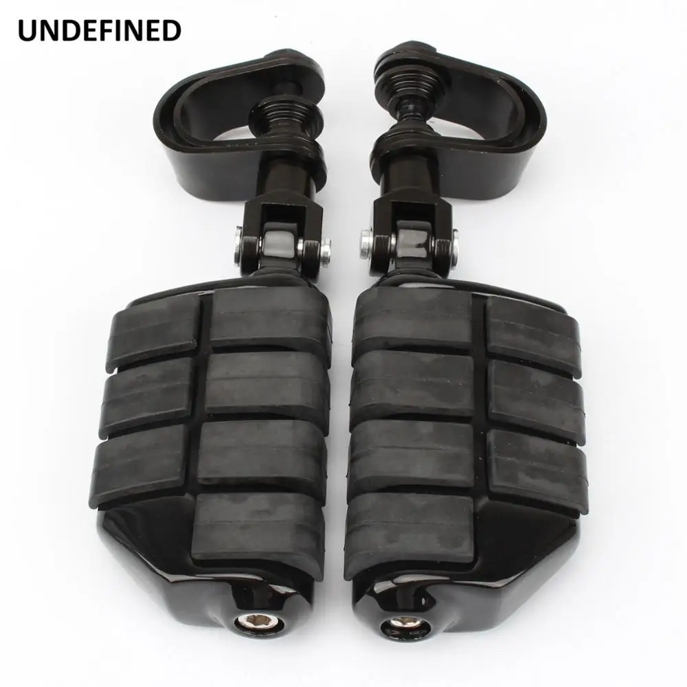 1,2" черные мотоциклетные подножки для ног 32 мм крепежные хомуты для Harley Honda Yamaha Kawasaki уличный мотоцикл, чоппер на заказ
