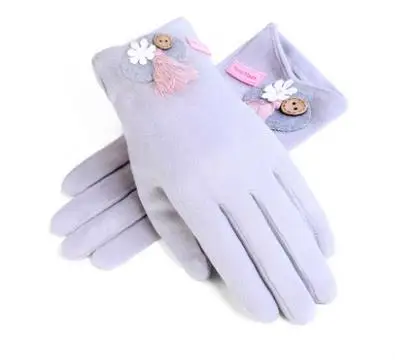 Перчатки зимние женские осенние и зимние теплые перчатки тонкие модные перчатки для вождения CD50 Q02 - Цвет: S