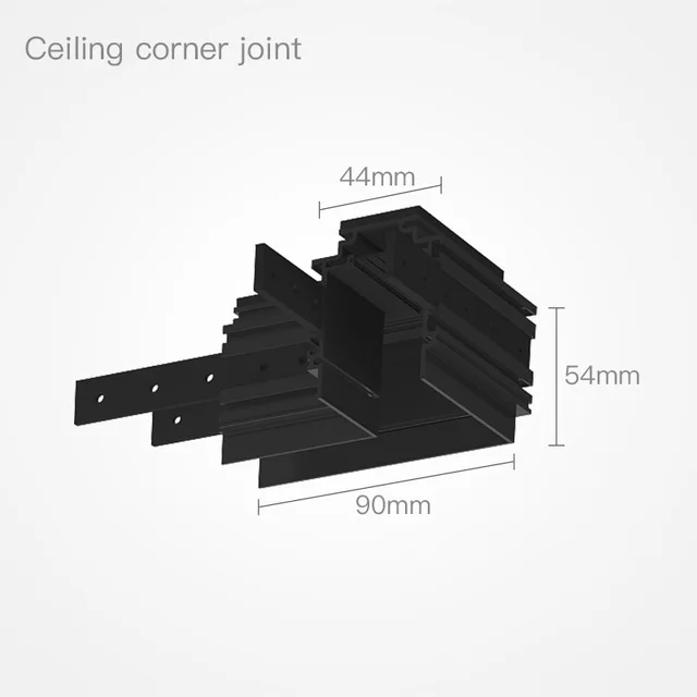 Ceiling Corner joint Креативный магнитный держатель лампы Алюминиевый 0,5 м 1 м потолочный встраиваемый подвесной светодиодный светильник с магнитным креплением - Испускаемый цвет: Ceiling Corner joint