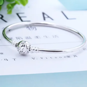 

2019 New Original 925 Sterling Silver Bead Charm Bracelet Lion Cartoon Bangle Basic Bracelet Fit Moments Women DIY Jewelry