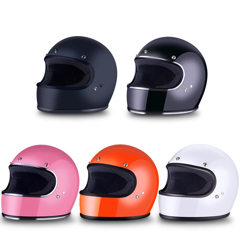 

Шлем на все лицо для Harley, BMW, HONDA, мотоциклетный винтажный шлем из АБС-пластика в стиле ретро, летние шлемы, солнцезащитный козырек