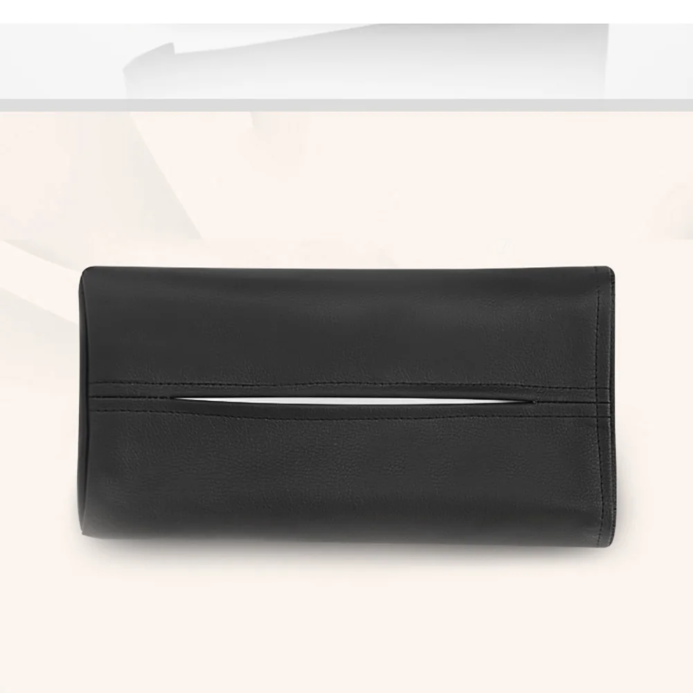 Moistureproof Adhesive Pouch Decorative Faux Leather Tissue Box Office On Sun Visor Easy Clean Home Hotel Car Use Accessories