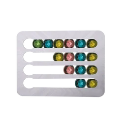 Deluxe Rotating Coffee Capsule Holder Tower - Sleek Pod Storage Rack (Silver 24PCS)