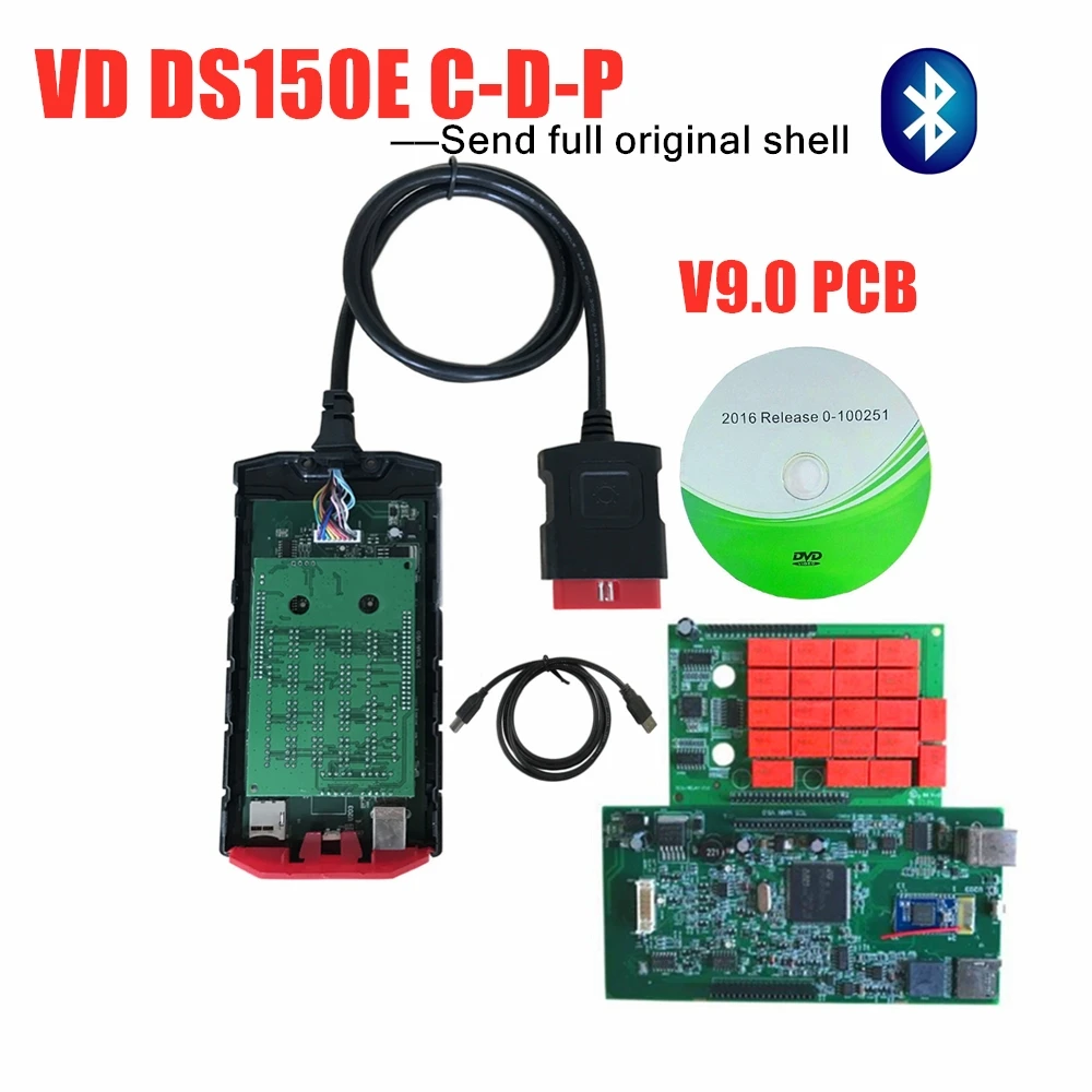 V9.0 pcb с bluetooth 2016R0 Keygen obd диагностический инструмент vd ds150e c-d-p для delphis VCI vd tcs c-d-p obd Автомобильный сканер