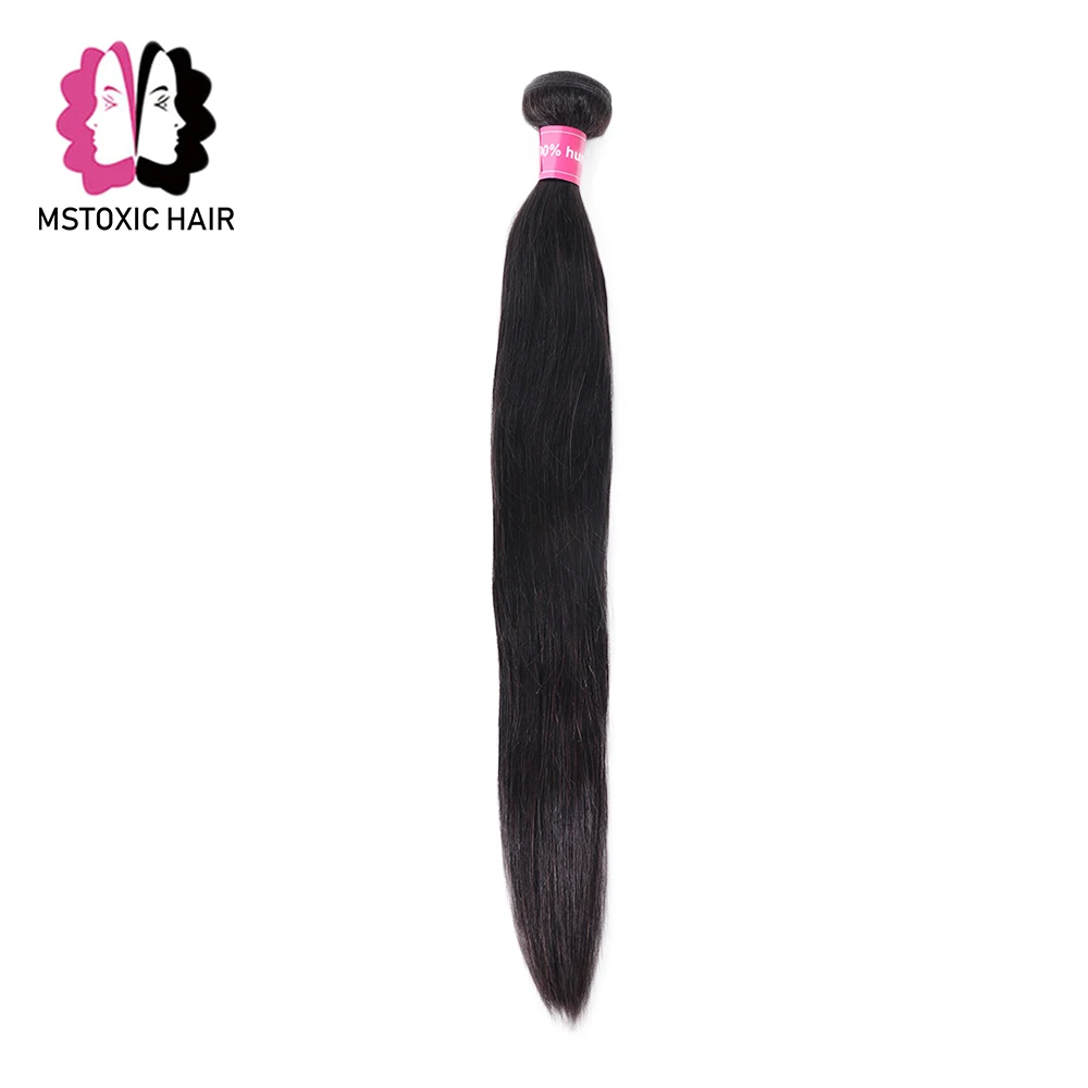 

MSTOXIC Brazilian Straight Hair 1/3/4 Bundles 8-28inch 100% Human Hair Bundles Natural Color Remy Hair Weave Extensions