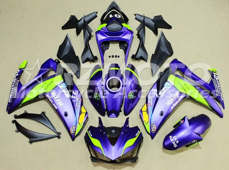 Новинка YZF R3 R25 ABS впрыска обтекателя комплект для Yamaha YZFR3 YZFR25 Полный обтекатели наборы Cowling глянцевый синий