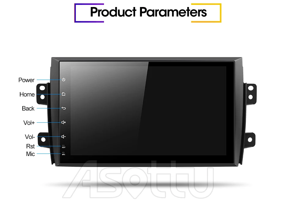 Best Asottu CTY9060 PX30 car dvd gps 9.0 for Suzuki SX4 3G wifi gps navigation car radio video audio player car stereo 2 din gps 17