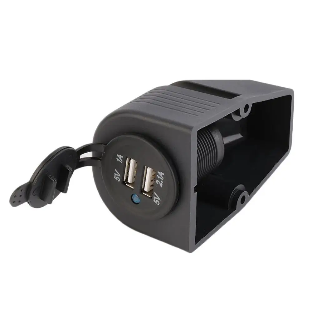 Универсальный 5 в двойной USB автомобильный мотоцикл прикуриватель разветвитель зарядное устройство адаптер питания розетка зарядное устройство для мобильного телефона