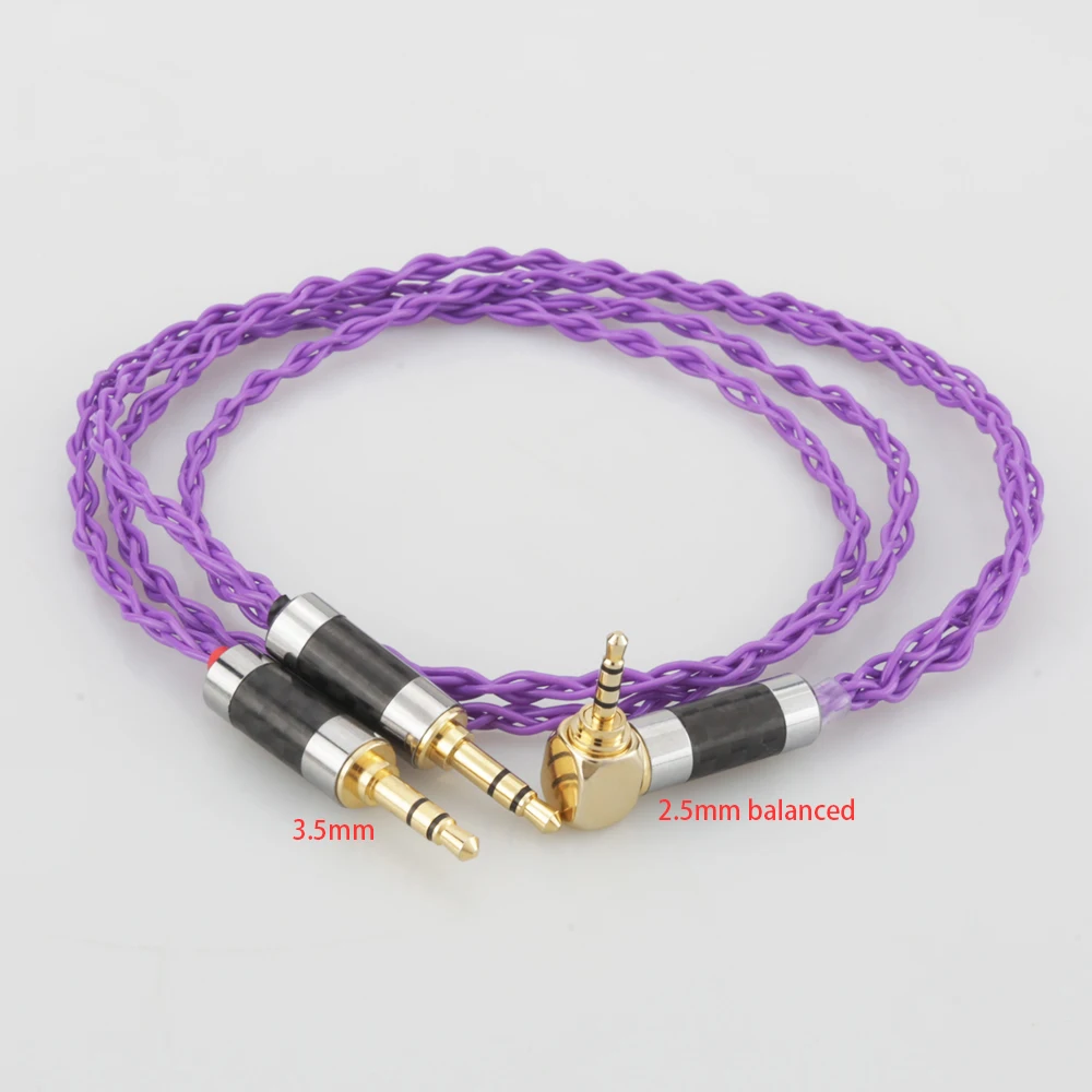 HiFi Cable with 2 5mm Trrs Balanced Male Compatible with Hifiman ANANDA ah d7200 d5200 Headphones with dual 3 5mm male