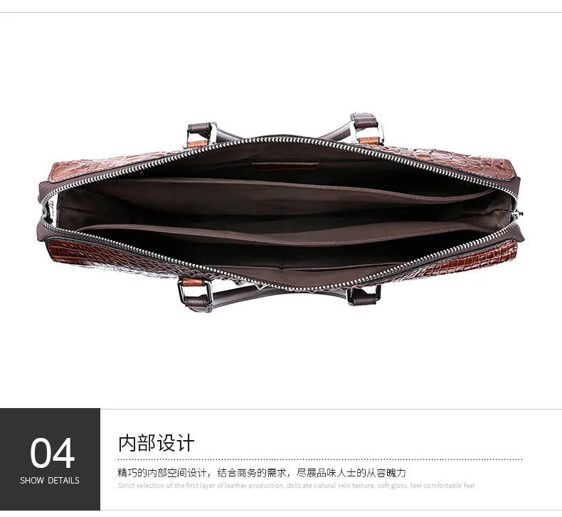 Man Genuine messenger bag luxury brand men Leather Business Affairs Male Package Briefcase Cowhide Single Shoulder Satchel