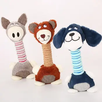 

New Pet Toy Pet Dog Interaction Screaming Sound Cute Plush Animal Doll Bite Safe Soft Chewing Molar Indoor Dog Exercise Toy