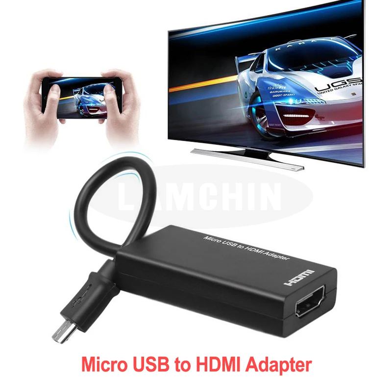 Универсальный Micro USB в HDMI адаптер для Android для HDTV Mini USB в Преобразование HDMI линейный компьютерный видео конвертер адаптер