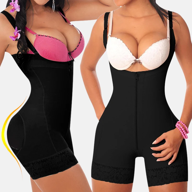  Fajas Colombianas Latex Body Shaper Reductoras Levanta Cola Post Parto Surgery Girdle Slimming Unde