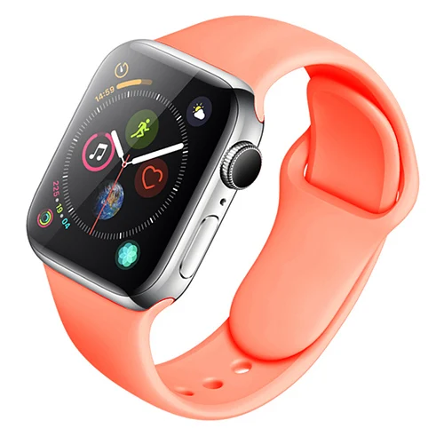 color 7 Силиконовый ремешок для Apple Watch 38 мм 42 мм спортивный браслет резиновый ремешок для часов Iwatch 5 4 44 мм 40 мм для Apple Watch 3 2 1 ремешок - Цвет ремешка: color 7