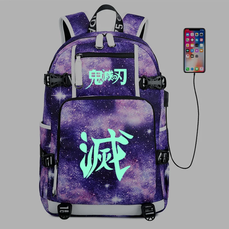 Demon Slayer: Kimetsu no Yaiba USB сумка южная сторона змей сумка поп-сумки старшеклассница сумка Mochila Feminina рюкзак для путешествий - Цвет: 4
