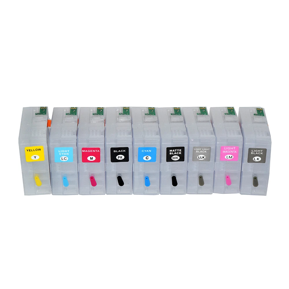 Cartucho de Tinta com Chip Sensor para Epson Recarga Stylus Pro 3880 Impressora 9 Cor 80ml T5801 T5801-t5809 - Imagem 2