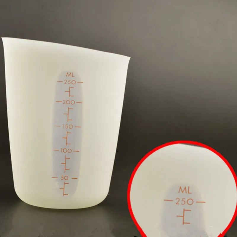 250 мл силиконовый мерный стакан для еды Градуированный стакан для приготовления выпечки Кухонные измерительные инструменты