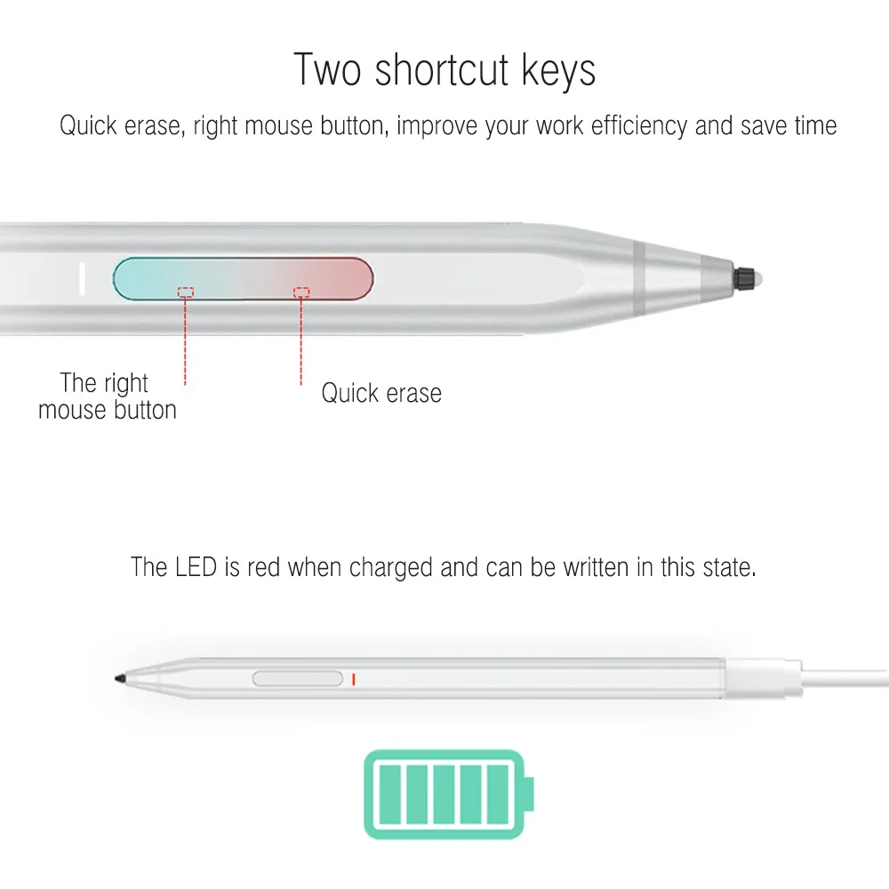 Magnetic Attraction Stylus Pen For Surface Pro 5 6 7 Surface GO Book Laptop For Microsoft Surface Series Pen with LED Indicator (12)