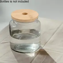 

5PCS 70/86mm Reusable Bamboo Wood Mason Jar Lids With Silicone Seal Bottle Drinking Straw Hole Ring Mug Cup Removable Caps M3T2