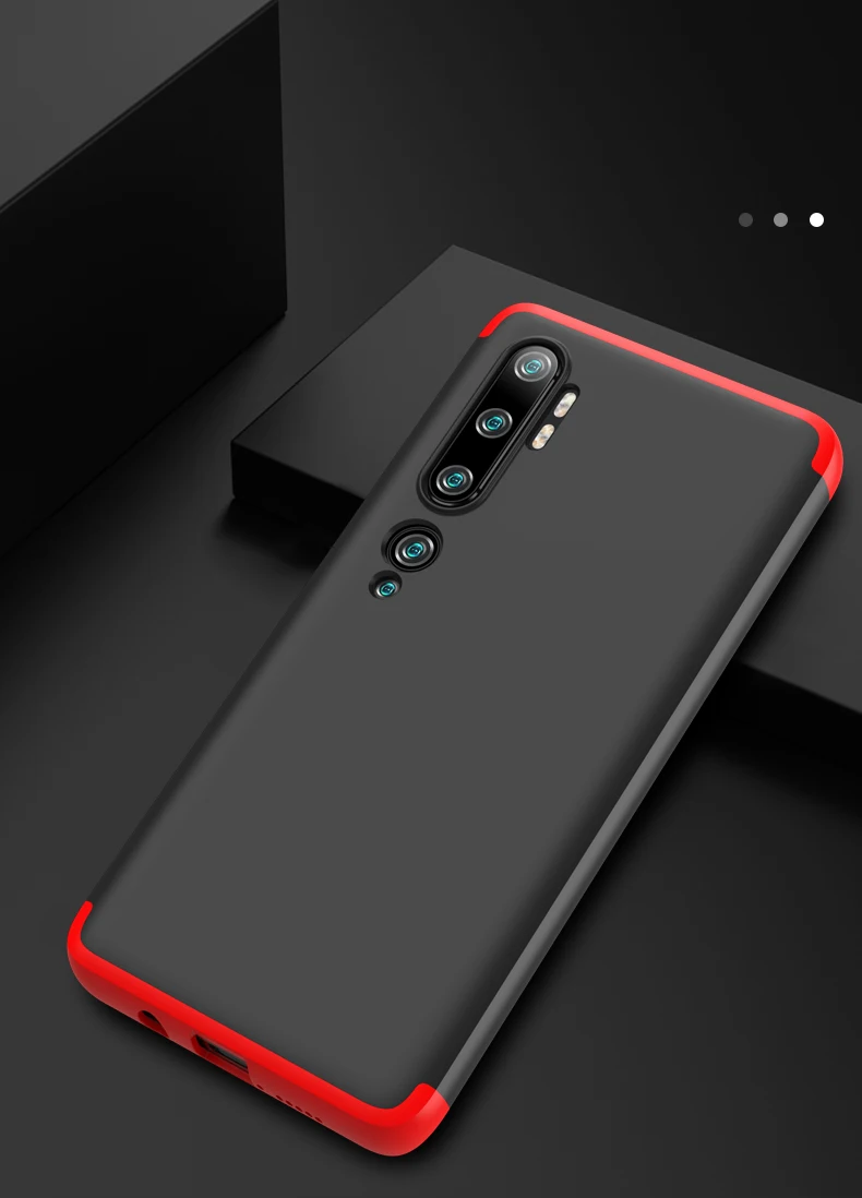 Чехол для Xiaomi Mi Note 10 Pro жесткий матовый армированный гибридный защитный чехол