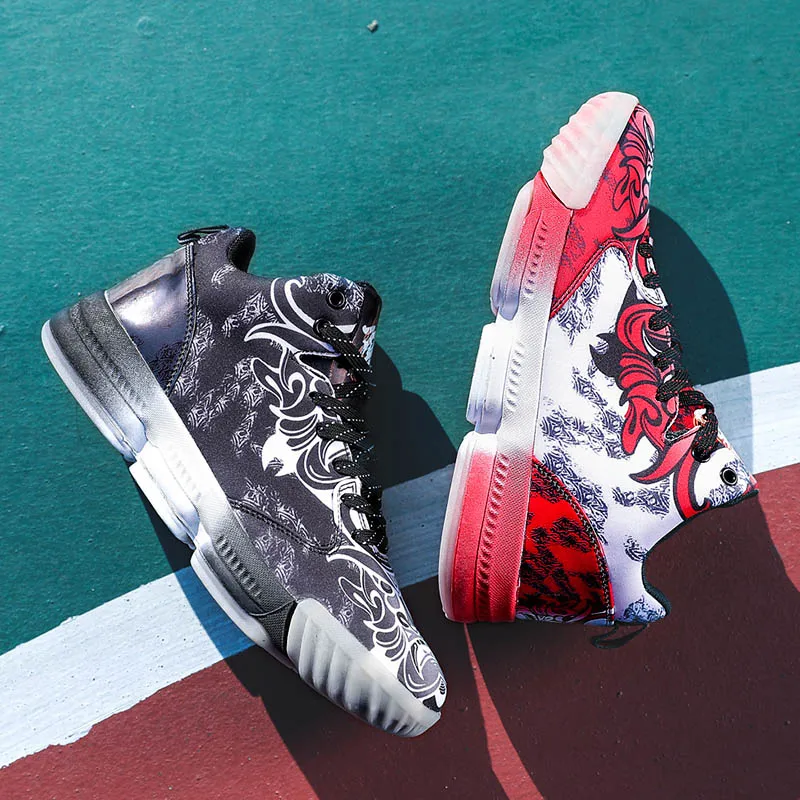 Китай Facebook мужские баскетбольные кроссовки Air Retro 12 противоскользящие теннисные кроссовки для баскетбола 11 Jor Dan 9 дышащие баскетбольные кроссовки мужские спортивные - Цвет: Black-red