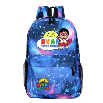 

Ryan toys review Backpack Bag Zipper Casual School Bags Students Book Bag Boys Girls Fans Black Cartoon Travel Laptop Bag