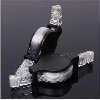 

100pcs/ 1.5m travel network cable Telescopic cable Double crystal head network cable Double crystal head RJ45 Ethernet