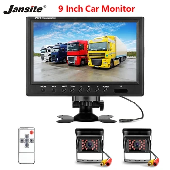 

Jansite 9 inch Wired Car monitor TFT Car Rear View Monitor Parking Rearview System for Backup Reverse Camera for Farm Machinery