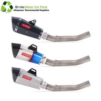 

Free Shipping Motorcycle Exhaust Muffler Full System Slip On Middle Link Pipe DB Killer For kawasaki Z750 Z 750