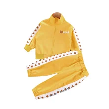 Ensemble veste et pantalon en coton pour bébé, vêtements à la mode, nouvelle collection automne, 2 pièces/ensemble, pour garçon et fille