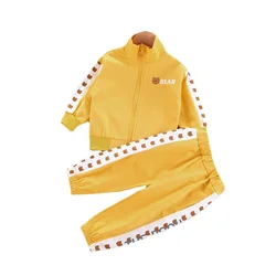 Roupas de outono para crianças, jaqueta com desenho animado para meninos e meninas, vestes de algodão para crianças