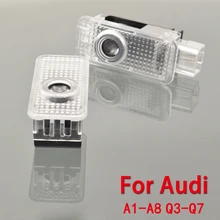 2 шт. автомобиля светодиодный Дверь Добро пожаловать логотип светильник лазерный проектор светильник s для Audi A1 A3 A4 A5 A6 A7 A8 R8 Q3 Q5 Q7 RS R TT гибкие чехлы из термопластичного полиуретана(Quattro