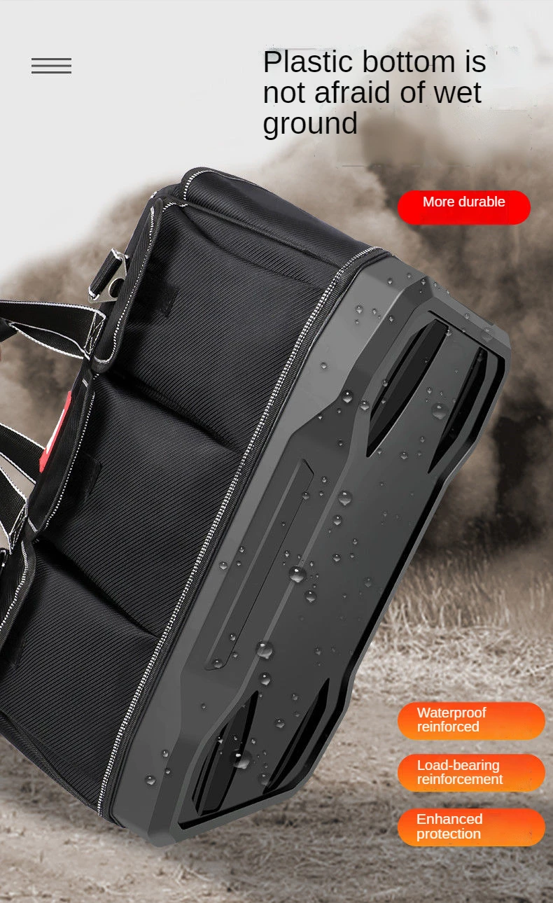 tool chest Tool Bag Thickened Fabric Electrician Bag 1680D Oxford Waterproof Wear-Resistant Strong Anti-Fall Storage Toolkit best rolling tool box