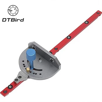 

450mm Miter Gauge with track Stop Table Saw/Router Miter Gauge Sawing Assembly Ruler for Table Saw Router Woodworking Tools DIY