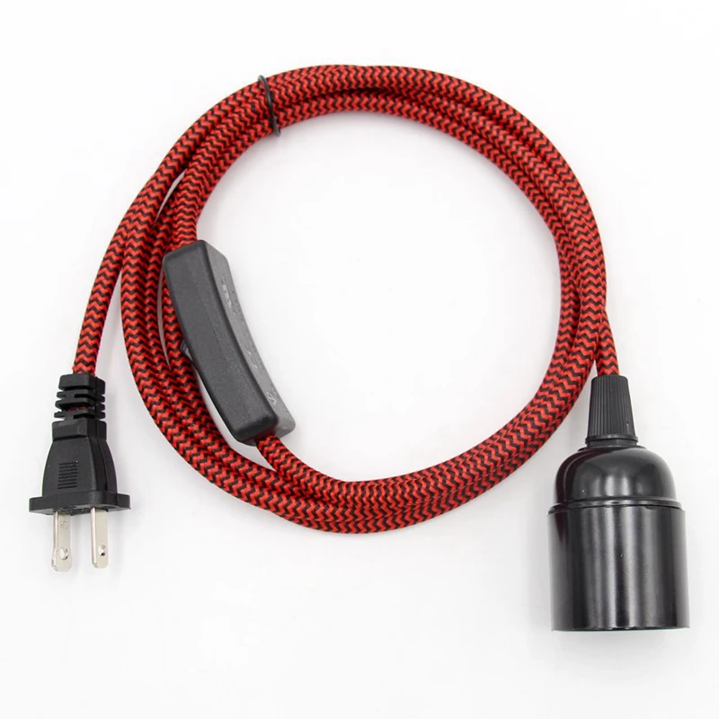 2 prong power cord with lamp holder