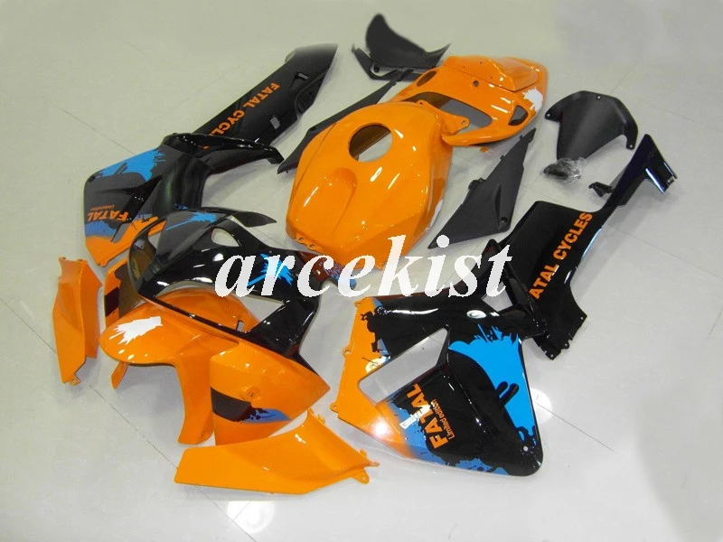 4 подарки ABS мотоцикл обтекатель комплект подходит для CBR600RR F5 2005 2006 05 06 cbr600 600RR Кузов Набор красный синий белый красный - Цвет: orange black