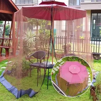 

Cover Universal Cantilever Screen Table Picnic Umbrella Mosquito Net Double Zipper Camping Hanging Polyester Mesh Outdoor Patio