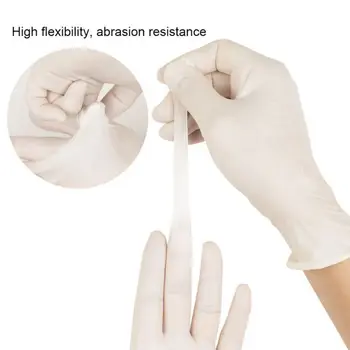 

100pcs Latex Rubber Gloves With Powder Disposable Gloves Non Sterile Food Safe, Convenient Dispenser