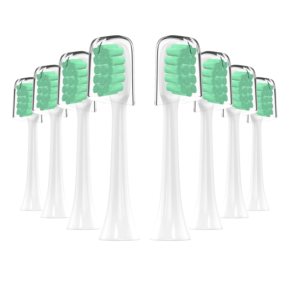 

8PCS for xiaomi Replacement Deep Cleaning Food-grade PP Healthy W-shaped Brush Head for Sonic Soocas x1 X3 Toothbrush